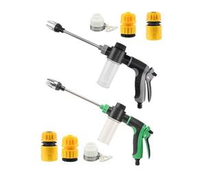 Spruzzatore per tubi flessibili: strumento di pulizia versatile, flusso d'acqua potente, modulo di custodia in materiale robusto, supporto di protezione in polimero robusto | per la cura del giardino