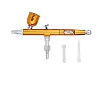 Spruzzatore per vernice, Airbrush Tool Dual Action Feed Gravity Feed 0.3mm Ugello Spray Gun Cake Decorating Pennelli for il trucco Nail Manicure Tatoo Paglia(NCT-133G)