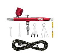 Spruzzatore per vernice, Airbrush Tool Dual Action Feed Gravity Feed 0.3mm Ugello Spray Gun Cake Decorating Pennelli for il trucco Nail Manicure Tatoo Paglia(NCT-133R-2)