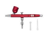 Spruzzatore per vernice, Airbrush Tool Dual Action Feed Gravity Feed 0.3mm Ugello Spray Gun Cake Decorating Pennelli for il trucco Nail Manicure Tatoo Paglia(NCT-133R)