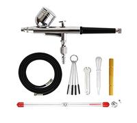Spruzzatore per vernice, Dual Action Airbrush Pistola a spruzzo Pulsante Tipo Compressore Compatibile Air Brush Set facile Pulito for il cibo Coloring Makeup Model Painting(D 0.2)