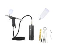 Spruzzatore per vernice, Kit aerografo ricaricabile con gravità Trigger Tipo Pistola a spruzzo for Art Model Body Paint Artist Makeup Nathoos Tatuaggi Torta(TM80S Black K)