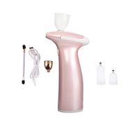 Spruzzatore per vernice, Nail Art Foundation Make Up Airbrush Compressor Kit Modello Vernice Tatuaggio Minerale Cassaforte Safe Travel Beauty Cura Black Ice Brush Pompa Pompa Air(Part D Pink)