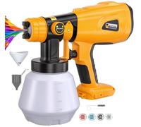 Spruzzatore per vernice per batteria DeWalt 20 V MAX, pistola a spruzzo portatile HVLP senza fili, motore brushless da 200 W con ugello in rame, flusso regolabile per pareti, armadi, mobili e