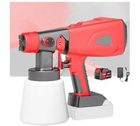 Spruzzatore per vernice per recinzioni, 800 ml, alimentato a batteria, ugello interamente in rame, manico antiscivolo con 4 ugelli, 3 modalità di spruzzo per interni ed esterni, armadi, casa