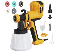 Spruzzatore per vernice, pistola a spruzzo HVLP con giunto di pulizia e soffiaggio, 4 ugelli in rame e 3 modelli, spruzzatori per pittura di casa, mobili, pareti, armadi, recinzioni, porte, ecc