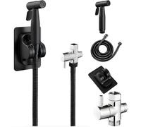 Spruzzatore per WC in acciaio inox 304, include tubo da 1,5 metri, set di spruzzatore per bidet pressurizzato, facile installazione senza trapano, ideale per la pulizia del WC