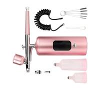 Spruzzatore pneumatico multiuso professionale 7.4V Design in lega di rame adatto per la cura della pelle Creativo Airbrush Spruzzatore compressore d'aria con ugelli staccabili