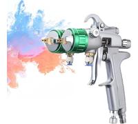 Spruzzatore pneumatico per vernice, pistola a spruzzo ad alta pressione a doppia testa con ugello da 1,3 mm, pressione di esercizio 4,0 bar per finiture lisce su progetti meccanici ed elettronici