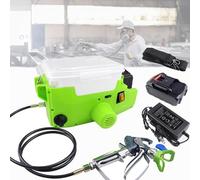 Spruzzatore portatile Airless, 500 W ad alta pressione senza fili, con 2 batterie e tubo da 1,5 m, 6 impostazioni di velocità per una facile verniciatura interna ed esterna della casa
