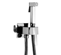 Spruzzatore portatile for bidet for WC in ottone for pannolini for in for acqua calda for a parete con tubo flessibile for doccia da 59 pollici Kit for la pulizia del bagno,Oro rosa(Chrome)