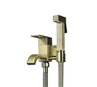 Spruzzatore portatile for bidet for WC, set di spruzzatori for pannolini da bagno a parete in ottone singolo kit spruzzatore for for acqua fredda for l'igiene personale, bronzo verde