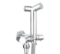 Spruzzatore portatile per bidet regolabile a pressione dell'acqua, connettore in ottone per l'igiene femminile e la pulizia degli animali domestici, finitura cromata, accessorio per doccia portatile