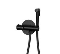 Spruzzatore termostatico for bidet for WC, set di spruzzatori for pannolini in tessuto nero da bagno Kit spruzzatore for in ottone con tubo doccia in acciaio inossidabile for l'igiene personale