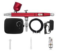 Spruzzatore Vernice, Airbrush Dual-Action con mini batteria Kit compressore aria cordless 0.3mm Pennello for la pistola a spruzzo Pistola for la vernice for unghie for il trucco(NCT-SLC-B-S1,US plug)