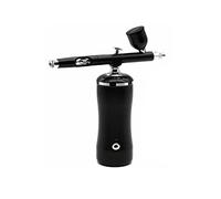 Spruzzatore Vernice, Compressore Airbrush Completo multi-funzionale Portatile Portable Personal Oxygen Spray Gun Auto Start and Stop Funzione Hobby Cosmetici(Part A Black)