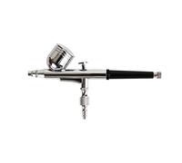 Spruzzatore Vernice, Dual Action Airbrush Pistola a spruzzo Pulsante Tipo Compressore Compatibile Air Brush Set facile Pulito for il cibo Coloring Makeup Model Painting(A)