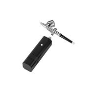 Spruzzatore Vernice, Kit aerografo con doppia azione Tipo di gravità Pistola a spruzzo for modello Art Model Body Paint Artist Makeup Nail Tattoo Tools(TM80S Black A)