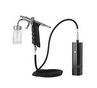 Spruzzatore Vernice, Kit di aerografo portatile con tipo di trigger di sifone Pistola a spruzzo for modello Art Model Body Paint Artist Trucco for unghie Tatuaggi Torta(TM80S Black E)