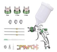 Spruzzatore Vernice, Pistola a spruzzo HVLP Pistola for pittura 600ml 1.4/1.7/2.0mm ugello Dimensioni dell'ugello Vernice for acqua Uso for le pistole a spruzzo della vernice for auto(Groen,EU plu