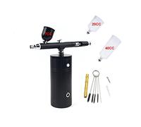Spruzzatore Vernice, Wireless Airbrus Air Brush Pump Pump Compressore Spray Gun Giamby Giocattolo FAI DA TE Hobby Make Up Beauty Trucco di bellezza Oxygen Bubble Therapy Injector Facial(Part D Black)