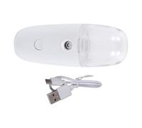 Spruzzatore Viso Idratante USB Ricaricabile da Viaggio per Ufficio | Nebulizzazione Fine, Aiuta a Respirare Aria Pulita, Plastico Bianco, per Pelle Secca o Screpolata