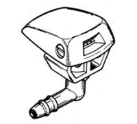 Spruzzatori Set Ugelli per Impianto lavacristallo Tergricristalli - in Colore Nero - Minuteria Parti Ricambi Auto