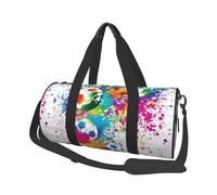 Spruzzi colorati su tutto il calcio, Borsone da viaggio di grande capacità Borsa rotonda Borsa da viaggio sportiva Borsa da viaggio Borsa da fitness