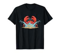 Spruzzi d'Acqua Big Ocean Granchio Rosso Maglietta