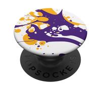 Spruzzi di vernice viola gialla PopSockets PopGrip Adesivo