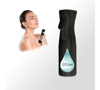 Spruzzino Nebulizzatore Piccolo Portatile [ 200ml Nero - Alta Qualità ] Bottiglia Spray vuota per acqua - Vaporizzatore uso diverso: rinfrescare il viso, acconciatura, innaffiare piante… (200 Nero)