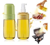 Spruzzino Olio per Friggitrice Aria,2 PCS 220ml Spruzzatore di Olio, Spray Oliera Cucina Antigoccia,Oliera di Vetro,Nebulizzatore per Alimenti,Accessori da Cucina,per Insalate, Grigliate