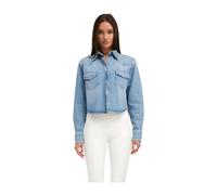SPRWMN - Paradis Denim Cropped Western Button Down - - Blouses & Shirts - Donna - Blu - M