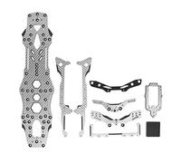 Spryflower Set di telai per Auto RC Accessori di aggiornamento per Auto RC in Fibra di Carbonio e Alluminio per la Sostituzione 3RACING D5S Lite 1/10 (Argento SSG)