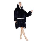 SPSHODOW Coperta con Cappuccio Oversize, Coperta Indossabile in Pile Sherpa da Donna Adulta Coperta con Cappuccio Gigante Calda e Accogliente Felpa Soffice per Donna e Uomo