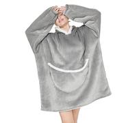 SPSHODOW Coperta con Cappuccio Oversize, Coperta Indossabile in Pile Sherpa da Donna Adulta Coperta con Cappuccio Gigante Calda e Accogliente Felpa Soffice per Donna e Uomo