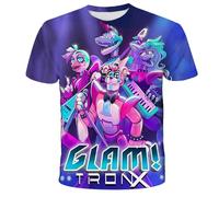 SPSMOKH FNAF - Maglietta a maniche corte con motivo Freddy/Bonnie/Volpe, per bambini, adolescenti, adulti, uomini e donne, casual, a maniche corte, estate, 2, 100 cm