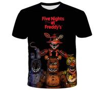 SPSMOKH FNAF - Maglietta a maniche corte con motivo Freddy/Bonnie/Volpe, per bambini, adolescenti, adulti, uomini e donne, casual, a maniche corte, estate, 6, 100 cm