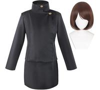 SPSMOKH JJK - Costume da Zenin Maki e Ieiri Shoko, per cosplay, uniforme scolastica, set completo, per Halloween e giochi di ruolo anime (Ieiri Shoko con parrucca, S)