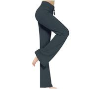 SPSMOKH Leggings da yoga da donna, svasati, pantaloni da yoga a vita alta, pantaloni bootcut con coulisse a righe laterali, leggings per allenamento, palestra, sport, corsa, cotone, taglie forti