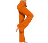 SPSMOKH Leggings da yoga da donna, svasati, pantaloni da yoga a vita alta, pantaloni bootcut con coulisse a righe laterali, leggings per allenamento, palestra, sport, corsa, cotone, taglie forti