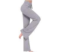 SPSMOKH Leggings da yoga da donna, svasati, pantaloni da yoga a vita alta, pantaloni bootcut con coulisse a righe laterali, leggings per allenamento, palestra, sport, corsa, in cotone, taglie forti