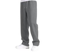 SPSMOKH Pantaloni da jogging casual da uomo, tinta unita, con coulisse, gamba dritta, foderati in pile con tasche con cintura, pantaloni lunghi con elastico in vita per l'inverno, pantaloni della tuta