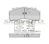 SPT278 Kit pastiglie freno, Freno a disco Sigmauto