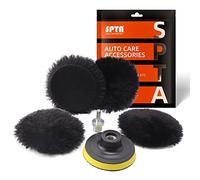 SPTA 80mm Lucidatura Pad Lana Lucidatura Pastiglie Ceretta Kit lana di agnello con gancio e lucidatura Pad Cuffia per lucidatrice