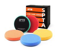 SPTA - Cuscinetti per lucidatura e lucidatura, 5 pezzi, 11,4 cm, per piastra di supporto da 100 mm, cuscinetti in spugna per lucidatura auto, kit per lucidatrice e lucidatura, FPTFS4-MIX