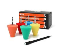 SPTA - Kit di cuscinetti per lucidatura a sfera in spugna, kit di 6 tamponi e lucidatrici per auto, per trapano, si attacca a un trapano domestico standard