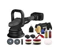 SPTA Lucidatrice Rotorbitale a Batteria Auto, 20V Eccentrica, 2 4000mAH Batteria, 7 Velocità Variabile 2000-4800 OPM, 125mm Tamponi per Lucidatura