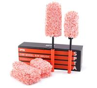 SPTA Spazzola Pulisci Cerchioni Auto, Spazzola Ruote Microfibra, Microfibra Cerchi in Lega Extra Sottile