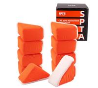 SPTA Spugna per lavaggio interni auto, confezione da 10 spugne per lavaggio auto, applicatore di cera in microfibra per pulire pelle, gomma e plastica